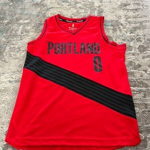 Damien Lillard trailblazers jersey small red